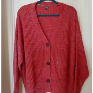 WILD FABLE red cable knit cardigan
